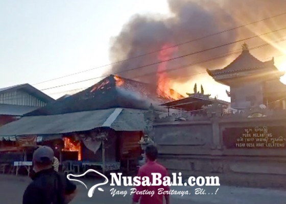 Nusabali.com - los-pasar-adat-lelateng-terbakar-8-kios-ludes