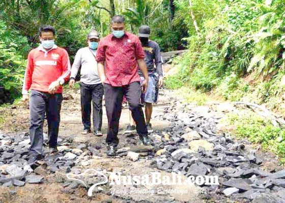 Nusabali.com - ketua-dewan-cek-jalan-rusak-tergerus-air