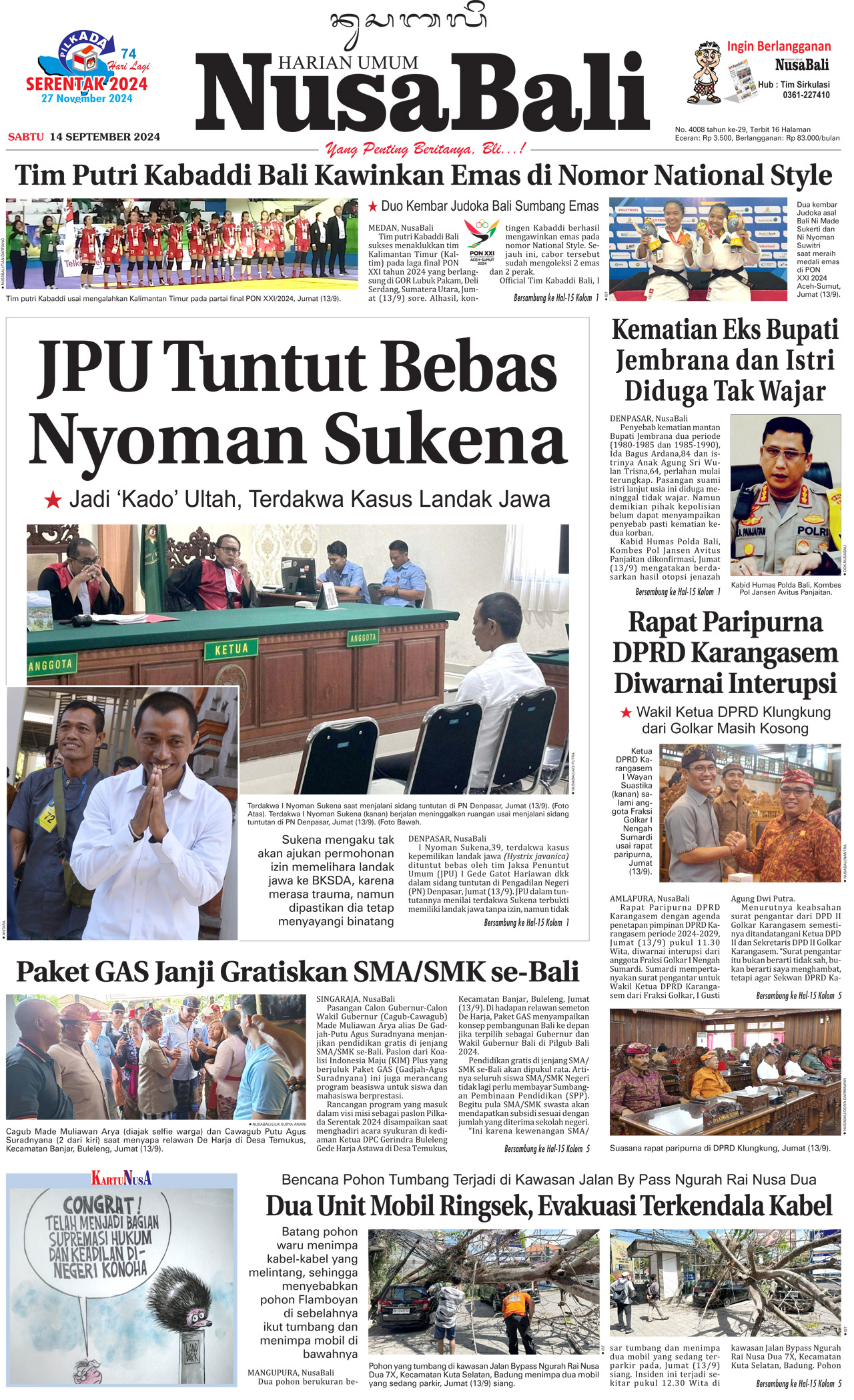 NusaBali.com Cover Hari Ini