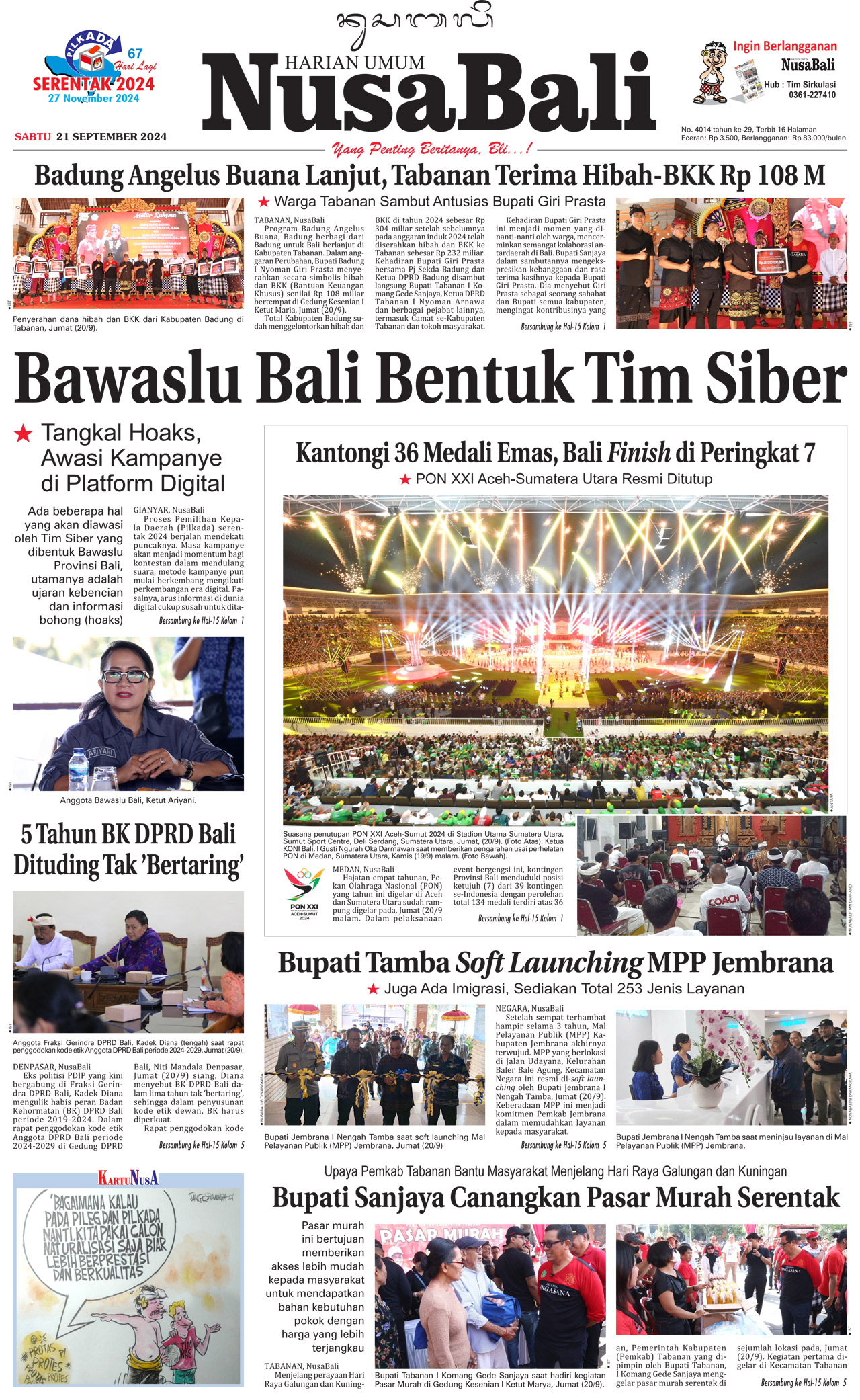 NusaBali.com Cover Hari Ini