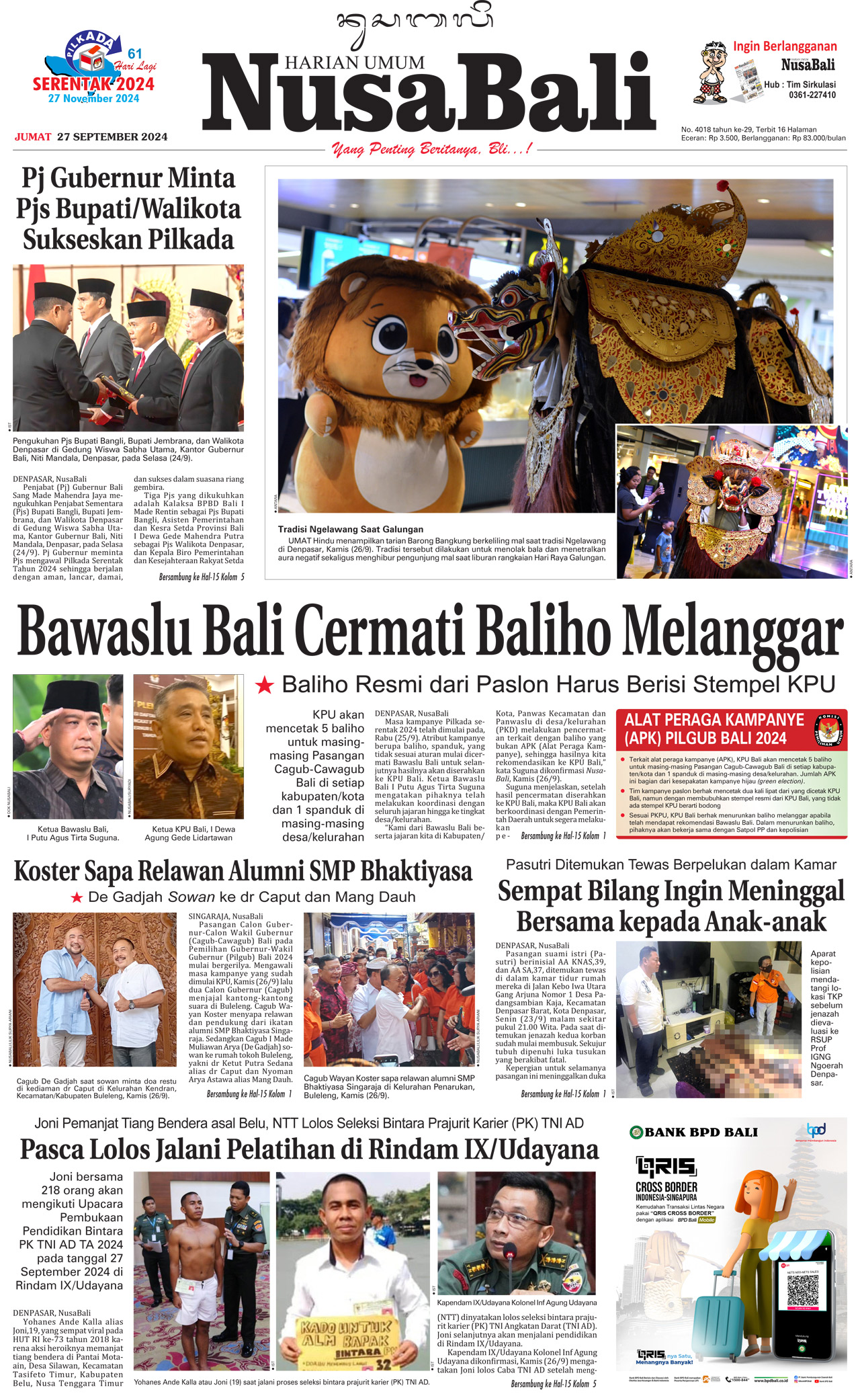 NusaBali.com Cover Hari Ini