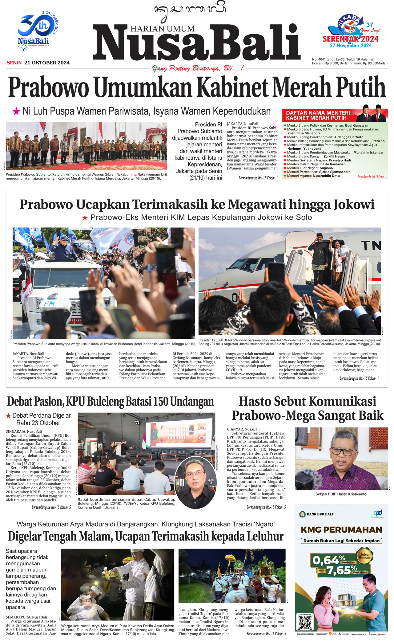 NusaBali.com Cover Hari Ini