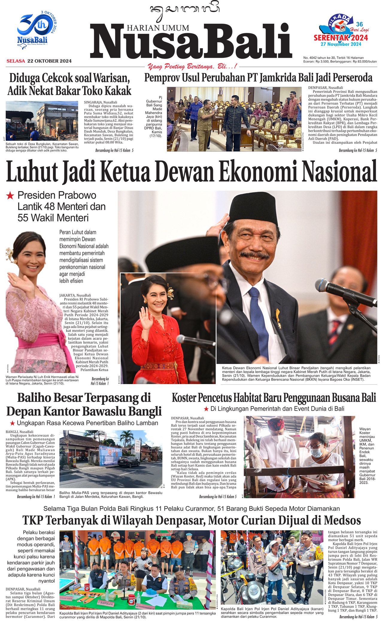 NusaBali.com Cover Hari Ini