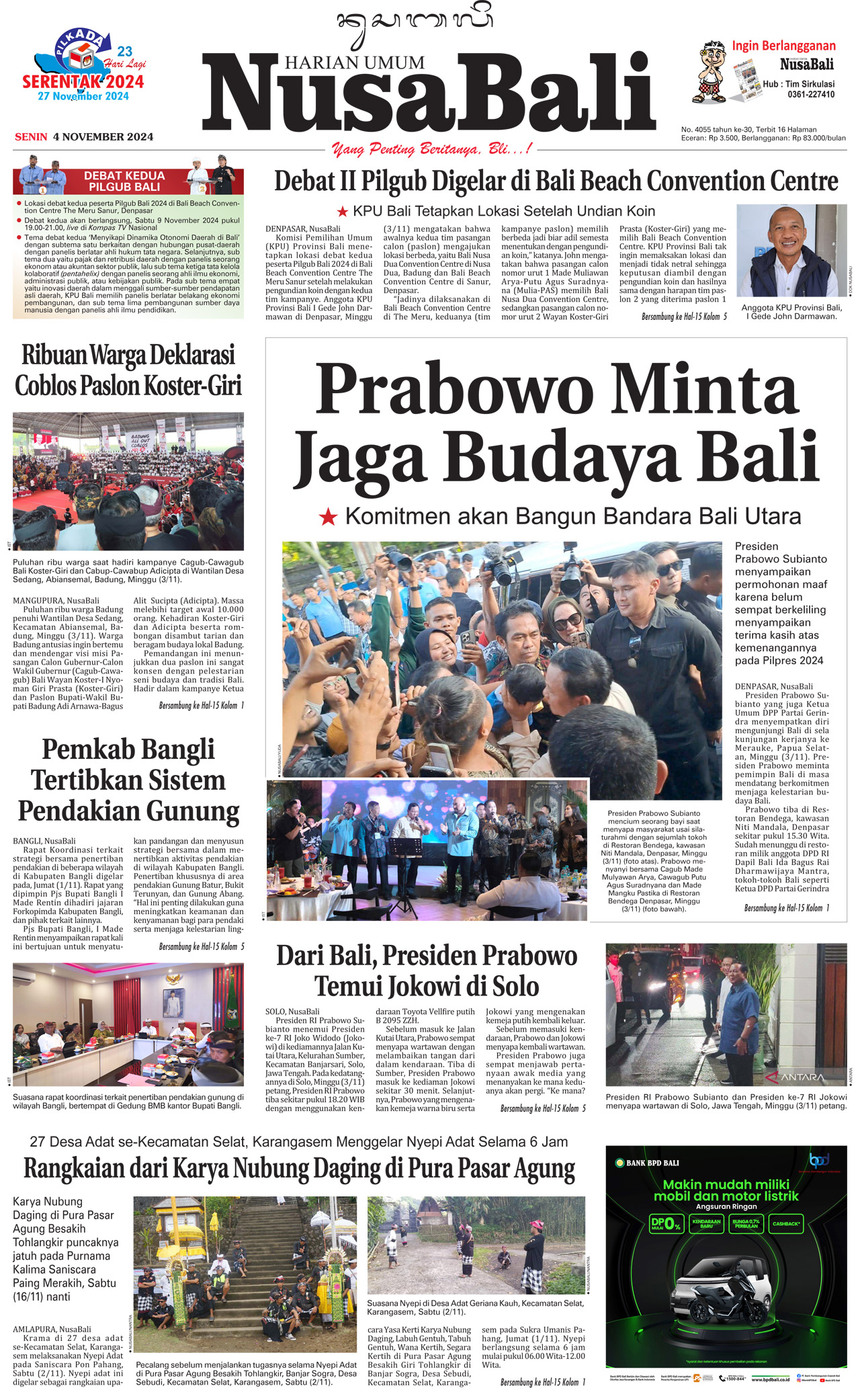 NusaBali.com Cover Hari Ini