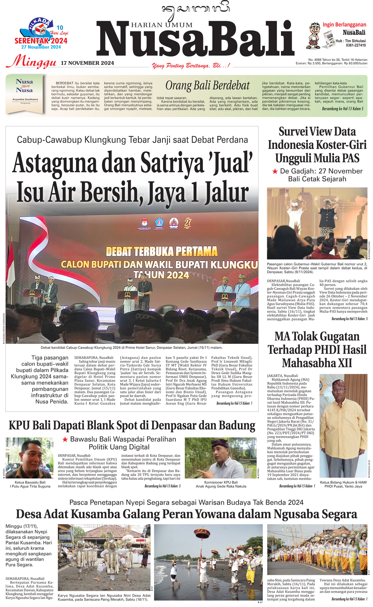 NusaBali.com Cover Hari Ini