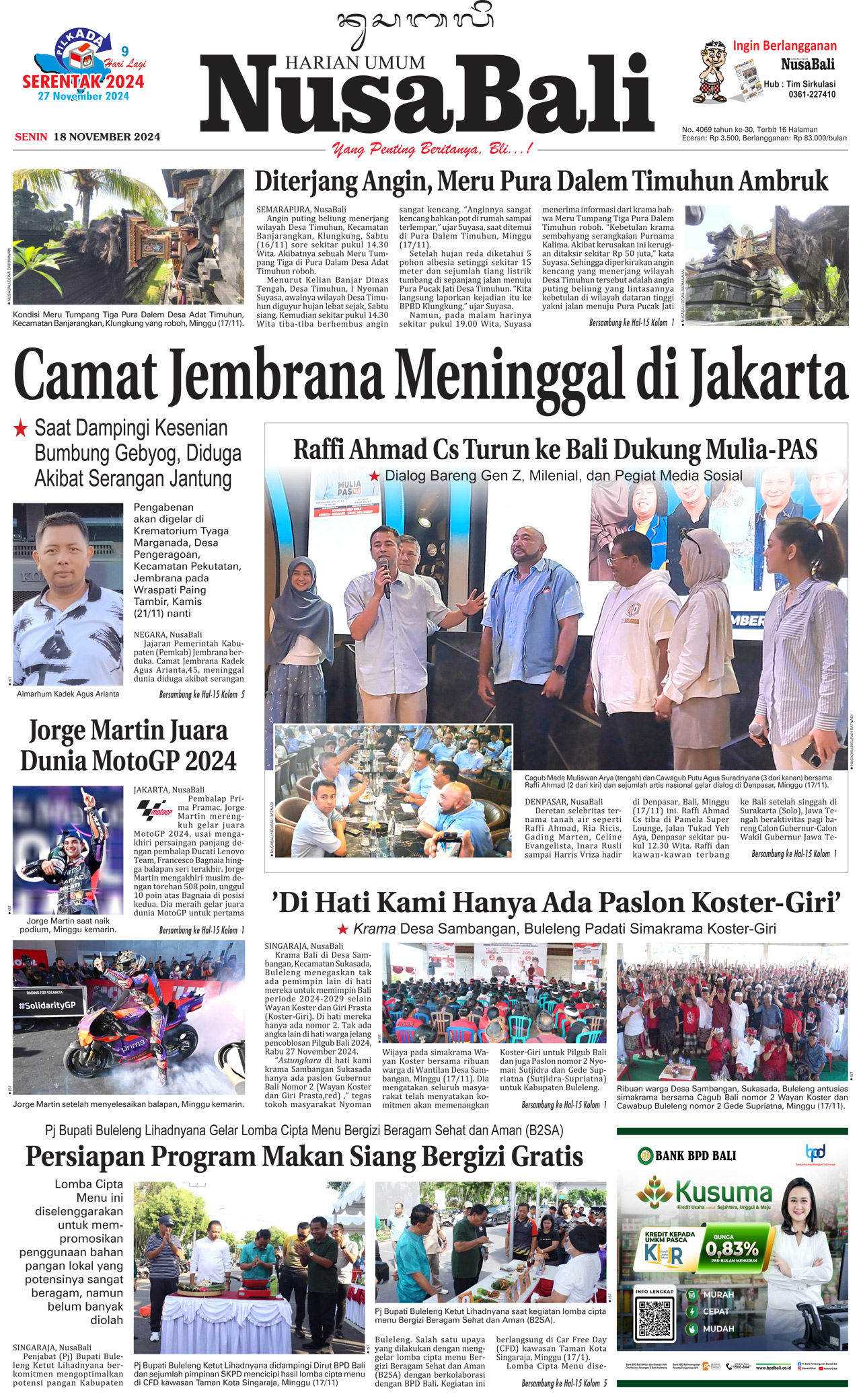 NusaBali.com Cover Hari Ini