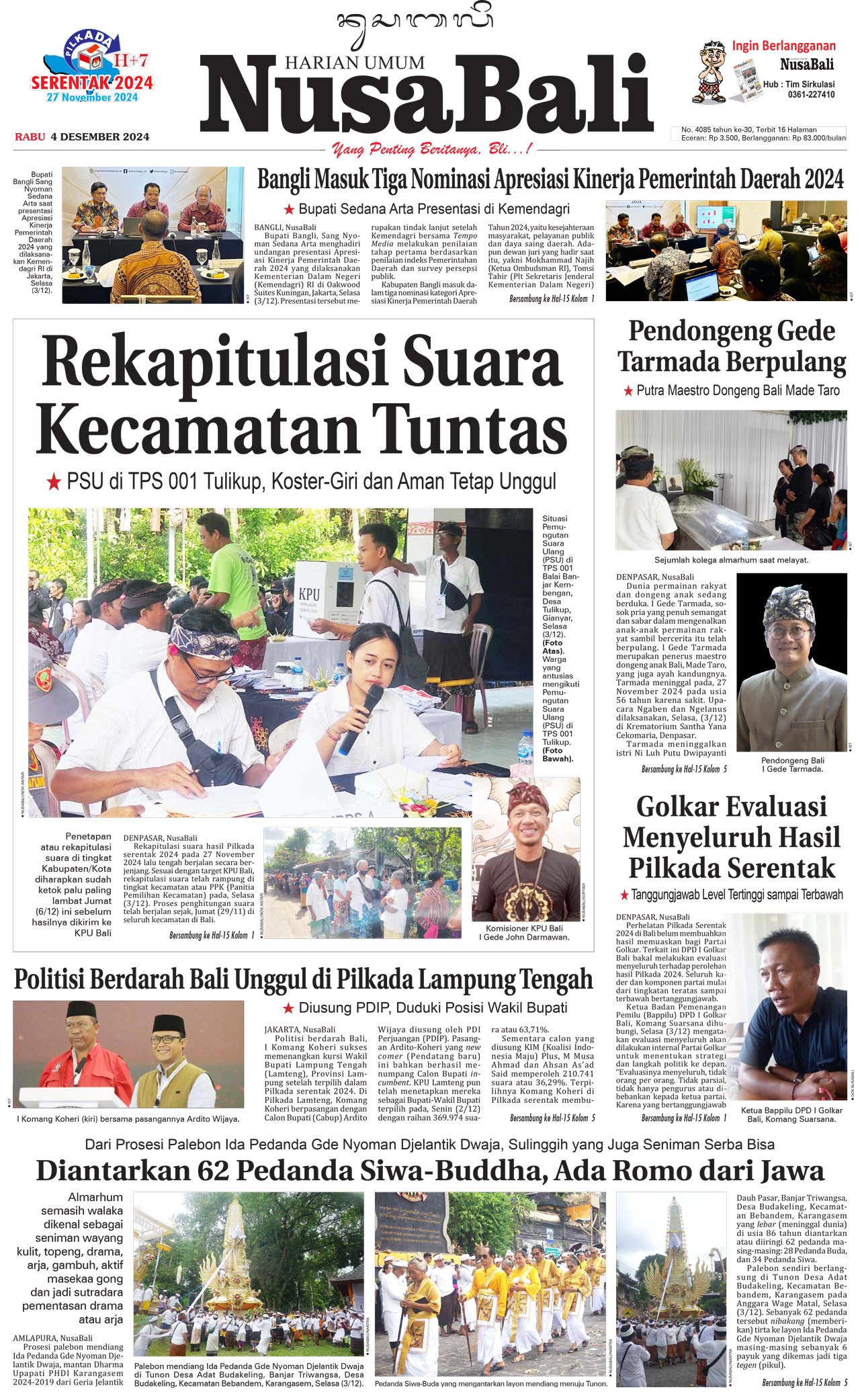 NusaBali.com Cover Hari Ini