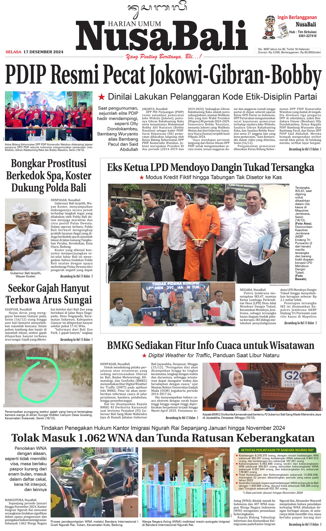 NusaBali.com Cover Hari Ini